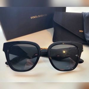 DOLCE & GABBANA DG4437 501 87 Black Dark Grey 51 mm Women's Sunglasses